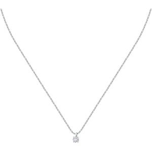 Collier Femme En Argent 925&iquest;, Zircons, Collection Tesori, Point Lumineux - Saiw156 - Neuf