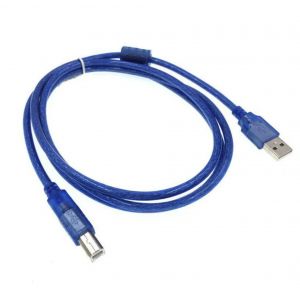 Câble USB 2.0 Type A vers Type B ¿ 1,50 m ¿ Bleu ¿ 480 Mbit/s ¿ Compatible Imprimantes et Scanners Canon, HP, Epson, Samsung, Lexmark, Dell, Xerox - Neuf