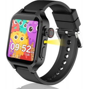 Montre Connect&eacute;e Enfant 32 Jeux, Montre Enfant Garcon Fille HD Cam&eacute;ra Musique Vid&eacute;o Podom&egrave;tre Livre Audio R&eacute;veil, Montre Intelligente EnfantCadeaux Anniversaire pour Filles et Gar&ccedil;ons 3-12 Ys - Neuf