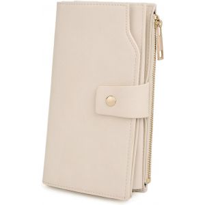 Femme Portefeuille Blocage Rfid En Pu Cuir Avec Bracelet Grande Capacité(21 Emplacements De Cartes) Poche Intérieure Convient Aux Portables 5.5 - Neuf