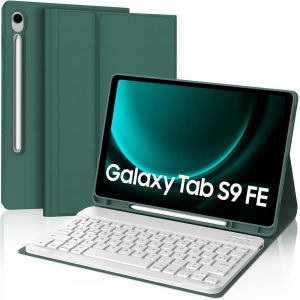 Clavier pour Samsung Galaxy Tab S10 FE 2025/S9 FE 10.9""/S9 11"" 2023 avec R&eacute;tro&eacute;clair&eacute;, &Eacute;tui Clavier pour Samsung Tab S9 FE 2023 Bluetooth Magn&eacute;tique D&eacute;tachable Fran&ccedil;ais AZERTY Layout, Noir - Neuf