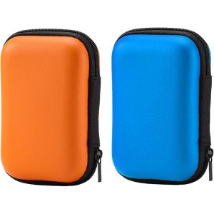Chenquansarl-Lot De 2 Bo&icirc;tes De Rangement Pour Cartes &Agrave; Jouer, 11,5 X 8 X 4 Cm, Prot&egrave;ge Les Cartes De L'humidit&eacute; Et De La Poussi&egrave;re, Convient Pour Les Activit&eacute;s De Plein Air (Orange Bleu) - Neuf