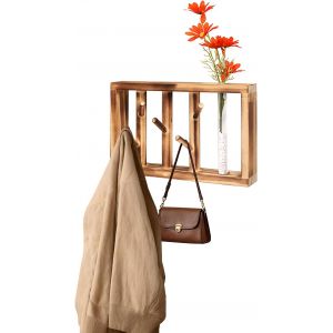 Patere Murale Bois, Crochet Mural Branche Vintage, Patere Bois Naturelle, Crochet Mural D&eacute;coratif, Barre &agrave; Crochets, Porte Manteau Boispour Accrocher des V&ecirc;tements, des Manteaux, des Cl&eacute;s - Neuf