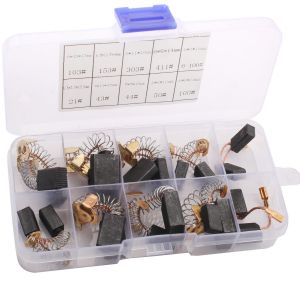 20pièces 10 tailles Balai Charbon Moteur Electrique Balais en Charbon Universel Charbon pour Perceuse Charbon pour Machine Electrique Brosses de Carbone pour Ponceuses,Scies Circulaires - Neuf