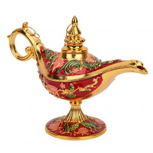 Lampe magique Aladdin vintage de style europeen, decoration lumineuse en alliage de zinc, cadeau artisanal - Neuf