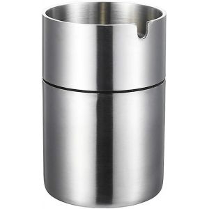 Cendrier en acier inoxydable Cendrier à cigarettes Cendrier coupe-vent extérieur Cendrier de voiture pour bureau de jardin H - Neuf