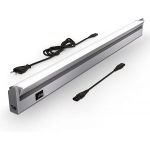 ERYI-- Lumière Cuisine Sous Meuble Avec Interrupteur Marche/Arrêt, Couleur De Lumière Blanc Neutre, Orientable, Éclairage Led Cuisine Sous Meuble, Lampe Led, 54,7X6,1X2,4 Cm, Couleur Titane - Neuf