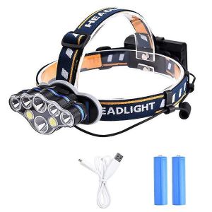 Lampe Frontale Led Rechargeable Ultra-Lumineuse - Légère, Chargement Usb, Étanche, Multi-Mode Pour Les Aventures En Plein Air Et Cadeau Parfait ! - Neuf