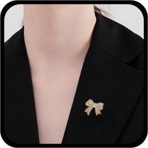 Kjdal-Broches Épingle De Revers Noeud Fleuri Broche Pierre Oeil De Chat Broche Fleurie Minuscule Noeud Fleuri Doré Broche Noeud Cristal Épingle De Revers Fleurie Bijoux Pour Femmes(Fleur) - Neuf