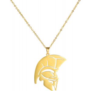 Kal-Viking Antique Bataille Spartiate Casque Romain L&eacute;gions Spartiates Casque Pendentif &Agrave; Breloque Collier Pour Hommes Femmes - Neuf