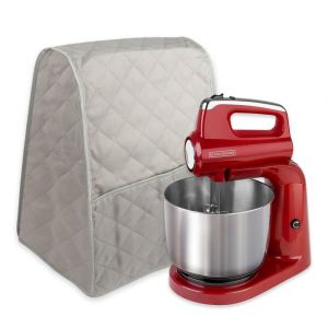 Housse de batteur sur socle (grise), housse anti-poussière avec poches et sac de rangement pour accessoires batteur sur socle, et est compatible avec les batteurs sur socle KitchenAid, Sunbeam, Cuisinart, Hamilton. - Neuf