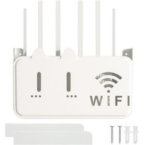 CAUC-bo&icirc;te de rangement pour routeur wifi, cache box, cache routeur, bo&icirc;te de rangement du routeur wifi pour salon murale d&eacute;corative, organisateur de c&acirc;ble, 25x15x6cm (blanc) - Neuf