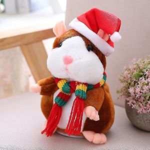 Peluche pour tout-petits - Jouet hamster qui parle &agrave; r&eacute;p&eacute;tition - Neuf