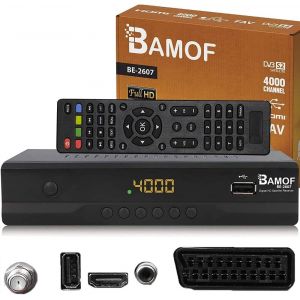 Bamof BE-2607 Récepteur Satellite numérique (HDTV, DVB-S/S2, HDMI, péritel, 2 x USB 2.0, Full HD 1080p) [Préprogrammé pour Astra Hotbird Türksat] [Classe énergétique A+++] - Neuf