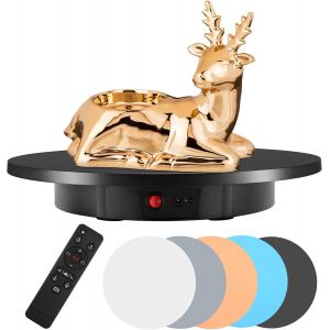 Table Tournante Rotative Électrique 100U2009Kg 42U2009Cm Plateau Tournante Rotatif À 360 Degrés Automatique Table Tournante Support Pour Prendre Photos, Vidéos, Avec 5 Fonds En Pvc[Z1534] - Neuf