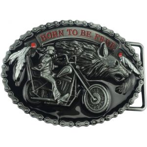 Cauc-Lkmy Boucle De Ceinture Pour Homme Avec T&ecirc;te De Mort 3d, Locomotive De Moto - Boucle De Ceinture Vintage En Forme De Squelette D'aigle - Neuf