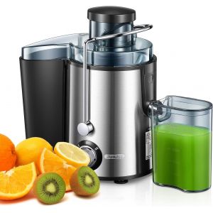 NouvelHorizonstore-Centrifugeuse Extracteur de Jus, 600W Centrifugeuse Fruits et Legumes Facile &agrave; Nettoyer, 2 Vitesse en Acier Inox, 65MM Large Bouche, Design Anti-goutte, Recette - Neuf