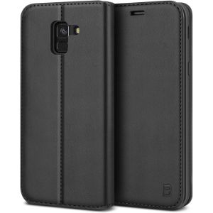 KALANKA-BEZ Coque pour Samsung J6, Etui pour Samsung Galaxy J6 2018 Housse &Agrave; Rabat en PU Cuir Flip Case Cover, Pochette de Protection en Faux Cuir avec Porte-Cartes de Cr&eacute;dit, Fermeture Magn&eacute;tique, N - Neuf