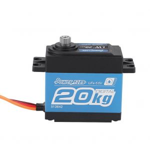 Servomoteur numerique a engrenages metalliques, couple eleve, 20 kg, 4,8-6,6 V, pour voiture telecommandee 1/10 et 1/8, camion, chenille - Neuf