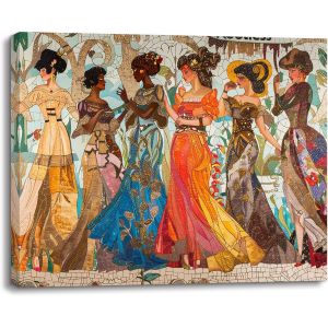ERYI-Impression Sur Toile Pour Filles, Fille En Robe Colorée Art Mural Sur Toile, Peinture En Toile La Danse, Affiche D'Art Pour Salle De Bains Entrée Hall D'Entrée Décoration Café, 30X40 Cm - Neuf