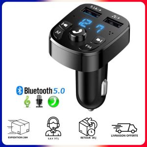 Transmetteur Fm Sans Fil Bluetooth Chargeur Usb Allume-Cigare Voiture Téléphone - Neuf