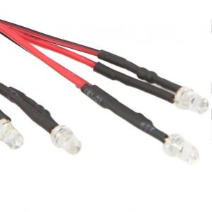 2024-RC Kit de feux arri&egrave;re 2 feux LED blancs et 2 feux rouges Feux avant et arri&egrave;re de voiture RC pour Traxxas TRX4M 1/18 RC Crawler - Neuf