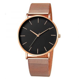Montre De Luxe Homme, Mesh Ultra-Mince Montres-Bracelets En Quartz En Acier Inoxydable - Neuf