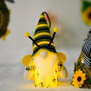 Mignon suspendu abeille Gnome Brillant Sans Visage Poup&eacute;e En Peluche Cr&eacute;atif Bureau Ornement A - Neuf