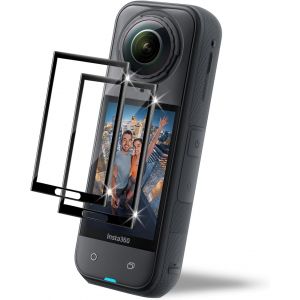 KAL-Compatible Avec Insta360 X4/Insta360 X5 Accessoires Protection Écran, 2 Pièces Verre Trempé [3D Couverture Complète], 9H Dureté Hd Sans Bulles Anti-Rayure Protection Décran - Neuf