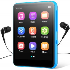 CHECARZHN--NO1-64Go Lecteur Mp3 Bluetooth 5.0, 2.4"" Ecran Tactile Complet, Haut-Parleur Intégré, Qualité Sonore Hifi, E-Book, Réveil, Radio Fm, Enregistreur Vocal, Compris Les Écouteurs, JusquÀ 128Go - Neuf