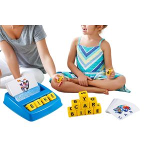 Jeu d'association de lettres avec cartes flash et cubes de lettres pour s'entra&icirc;ner &agrave; l'orthographe et &agrave; la lecture - Neuf