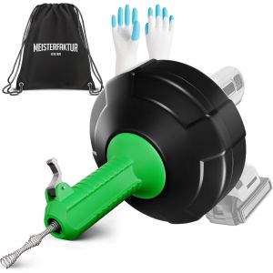 VornixorSarlshopFuret D&eacute;boucheur Canalisation 15M - Fonction Automatique - Furet Plomberie Id&eacute;ale avec Pouss&eacute;e Automatique - Spirale de Nettoyage de Tuyaux pour Vrais Bricoleurs ! - Neuf