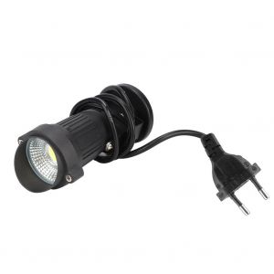 Hjlian Lampe De Pelouse Led Cob 5 W En Aluminium, Ligne De 1 M, Eclairage Paysager Etanche Ip65 Pour Jardin Exterieur, Cour, 85-265 V, 5 W, Culot Eu (Avec Couvercle Oblique), Lumiere Froide - Neuf