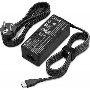 THEF-Chargeur Rapide USB-c 100w Ordinateur Portable pour Len ovo Thinkpad T14 T15 T480 T480s T490 T490s T580 X13 X280 X380 E14 E15 E480 E490 Yoga 720 910 HP Chromebook Dell ASUS Google USB C PC Adapt - Neuf