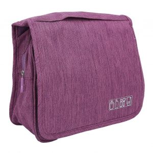 Sac de maquillage Pochette de voyage de grande capacit&eacute; Sac &agrave; main de rangement portable &eacute;tanche &agrave; la poussi&egrave;re (violet) - Neuf