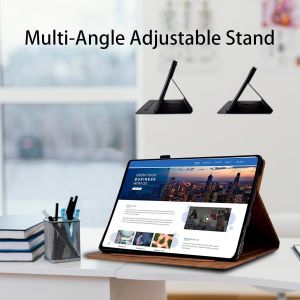 Coque Pour Samsung Galaxy Tab S8 2022 /S7 2020 (11 Pouce) Sm-X700 / X706 /T870 / T875 Housse Cuir Pu Etui De Protection Flip Cover Case Avec Support Pochette Tablette Coque, Marron - Neuf