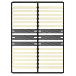 Cadre lattes 160x200 cm, 2x15 Lattes Peuplier Naturel - Neuf