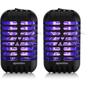 Lampe Anti Moustique,2PCS Anti Moustique Electrique,1000V Électrique Anti Moustique UV Lampe Anti Moustique Interieur Anti Insectes Mouche Répulsif Efficace Portée 100m² Raquette Electrique.[X143] - Neuf