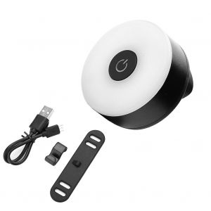 Bike Tail Light Bicycle Alarm Warning Lamp Rechargeable Pour Night Cyclingblack - Neuf