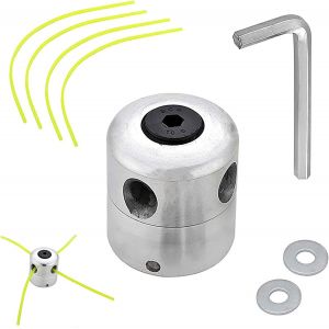 MEVRONISSHOP-T&ecirc;te de D&eacute;broussailleuse Universelle en Aluminium T&ecirc;te de Coupe Bobine Fils Nylon de Rechange pour D&eacute;broussailleuse Accessoire de Tondeuse &agrave; Gazon - Neuf