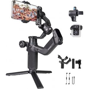 lbgwp60-Scorp Mini 3 Stabilisateur De Cardan Pour Iphone, Stabilisateur 3 Axes Pour Smartphone Avec Suivi Ia Intégré, Ventilateur Et Poignée Intégrée, Écran Tactile, Supporte Jusqu'À 2 Kg (4,41 Lb) - Neuf