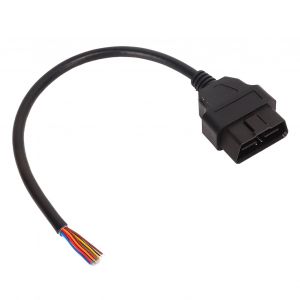 Cable adaptateur OBD 16 broches 30 cm, fil nu, connecteur d'extension OBD2 a extremite ouverte, cable de diagnostic - Neuf