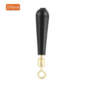 Lot de 250 flotteurs rotatifs pour materiel de peche, tete pivotante en cuivre, rotation a 360 degres, support de flotteur M - Neuf