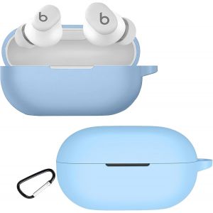 Étui Protecteur pour Beats Solo Buds,[Anti Choc][Anti Rayures] Coque en Silicone Souple Anti-Perte et Antichoc,Bleu - Neuf
