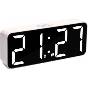 R&eacute;veil Num&eacute;rique Led Pour Chambre &Agrave; Coucher, Double R&eacute;veil Pour Chambre &Agrave; Coucher, R&eacute;glage De La Luminosit&eacute; Et De L'Heure De R&eacute;p&eacute;tition, 12/24 Heures, Temp&eacute;rature Et Date Pour Chambre &Agrave; - Neuf
