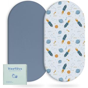 Lot De 2 Draps Housse Bebe Microfibre Respirante Protégé Matelas Ajustable Protection De Lit Matelas Bébé Amovible Y Lavable 50x89 Cm 50x90 Cm 55x90 Cm Pour Lit Berceau Et Matelas - Neuf