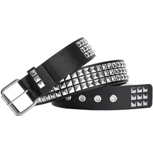 Cauc-Ceinture &Agrave; Rivets Vintage Punk Rock Grommet Ceinture Pyramide, Ceinture Gothique En Cuir Pour Homme/Femme, Ceinture Gothique, Accessoires Pour Pantalons En Jean, 105 Cm, Noir, Noir , 105 - Neuf