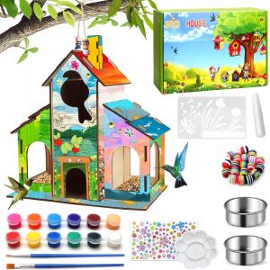 KALANKA-Mangeoires à Oiseaux, kit de Bricolage pour Enfants, nichoir en Bois,DIY Arts mangeoires pour Oiseaux Sauvages pour garçons et Filles en Plein air, 3-5 Ans, 4-8 Ans, 8-12 Ans - Neuf