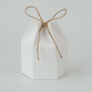50 Blanc Kraft, Boîte-Cadeau, Boîte Hexagonale De Papier Kraft De Bonbons Boîtes De Carton De Boîte À Bonbons Pour La Fête D'anniversaire De Mariage - Neuf