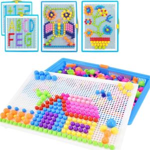 Creative Mosaique Puzzle 296Pcs Bloc De Construction Magnétique Jeu De Construction Colorée Jouet Educatif Diy Assortiment De Couleur Cadeau De Noël Anniversaire Pour Enfant Garçon Fille Age 3-8 Ans - Neuf